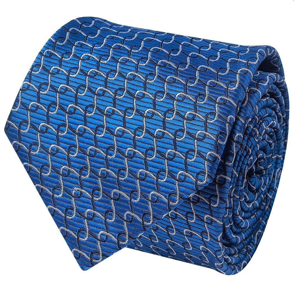 Slim Blue Swirl Mens Tie 2