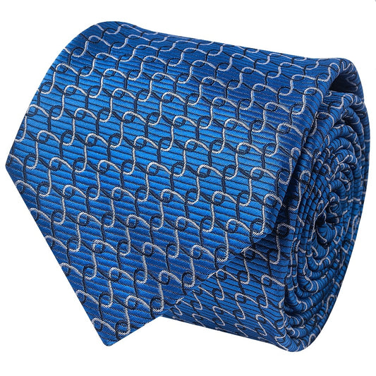 Slim Blue Swirl Mens Tie 2