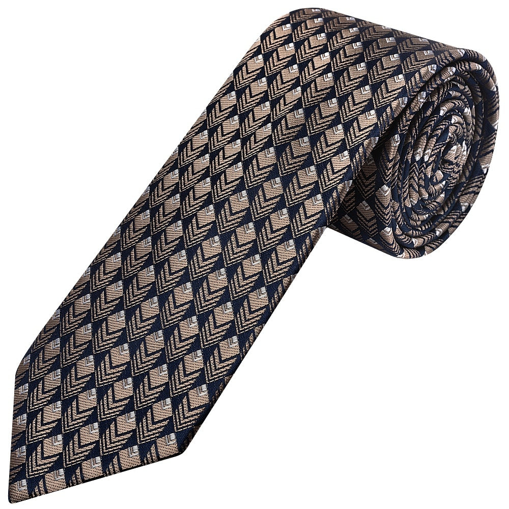 Slim Gold Squared Mens Tie 1