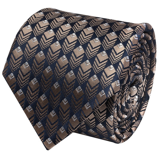 Slim Gold Squared Mens Tie 2