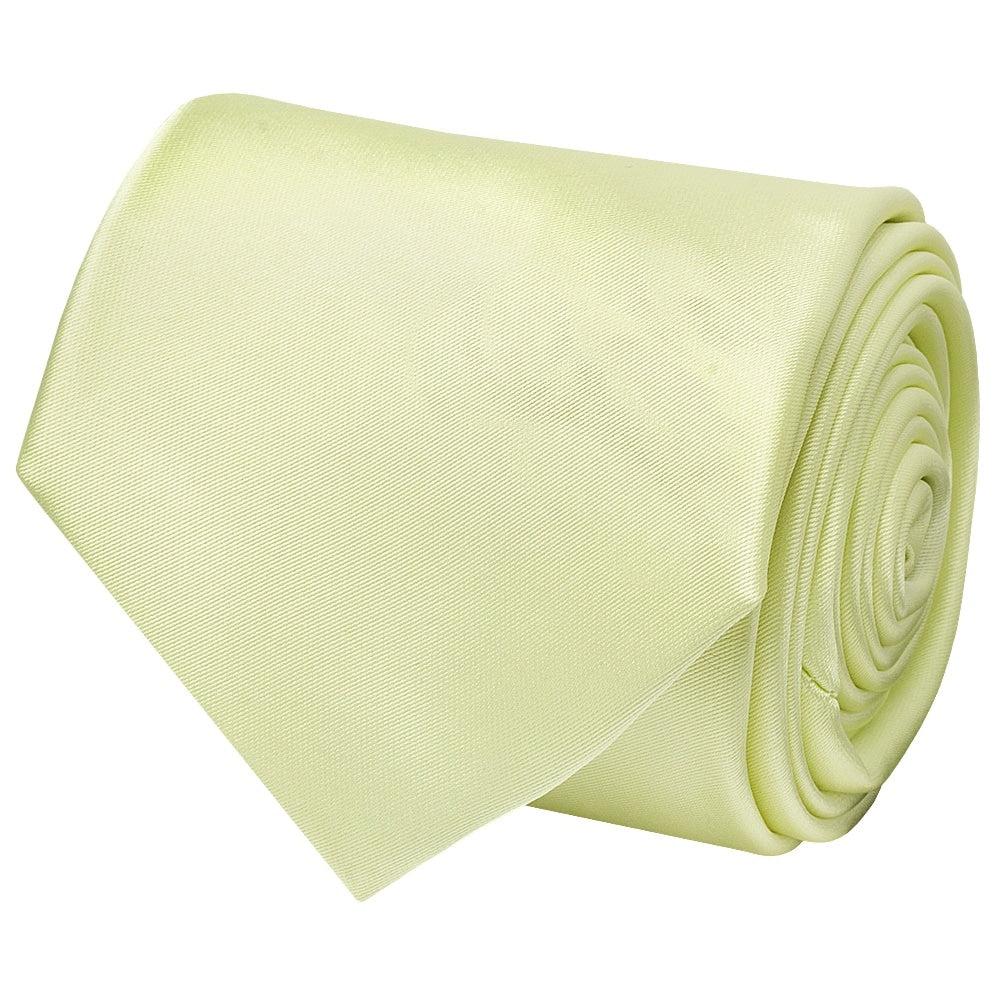 Plain Willow Green Satin Classic Mens Tie 3
