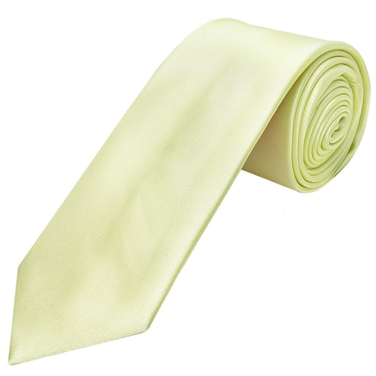 Plain Willow Green Satin Classic Men Tie and Pocket Square Set