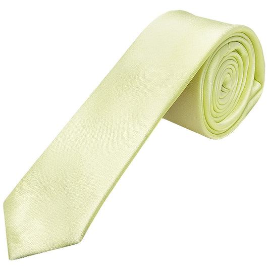 Plain Willow Green Satin Skinny Mens Tie