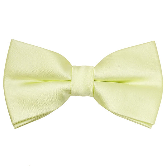 Pre Tied Plain Willow Green Satin Boys Bow Tie Age 8 11 1