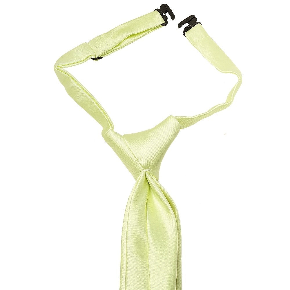 Pre Tied Willow Green Boys Tie And Pocket Square Set Age 4 7 3