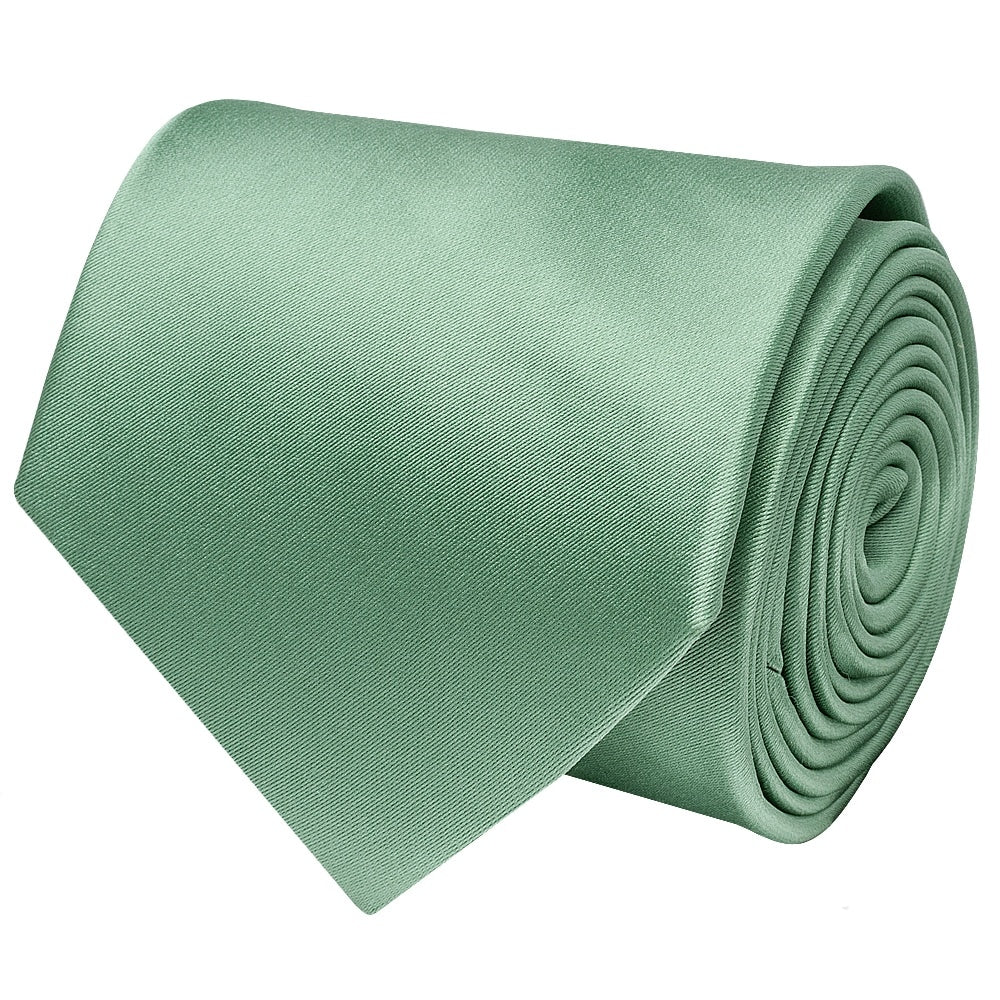 Plain Seagrass Satin Classic Mens Tie 3