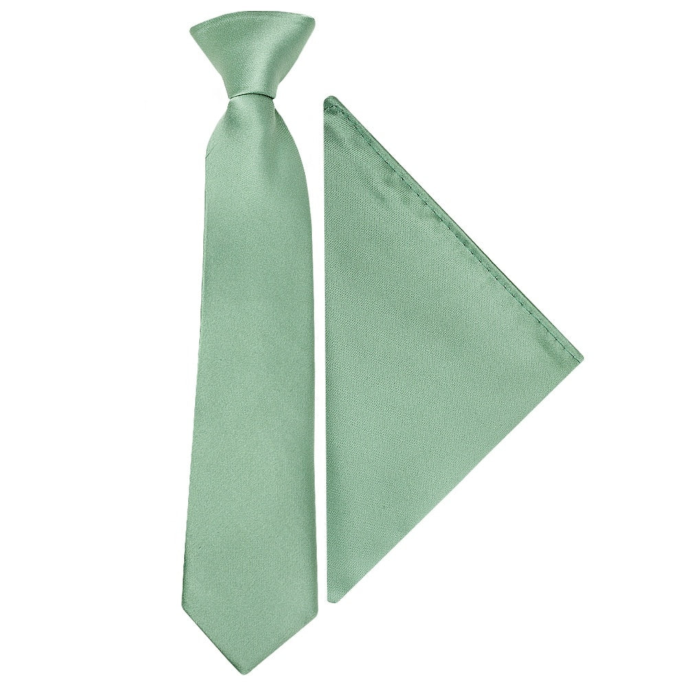 Pre Tied Seagrass Boys Tie And Pocket Square Set Age 4 7 1