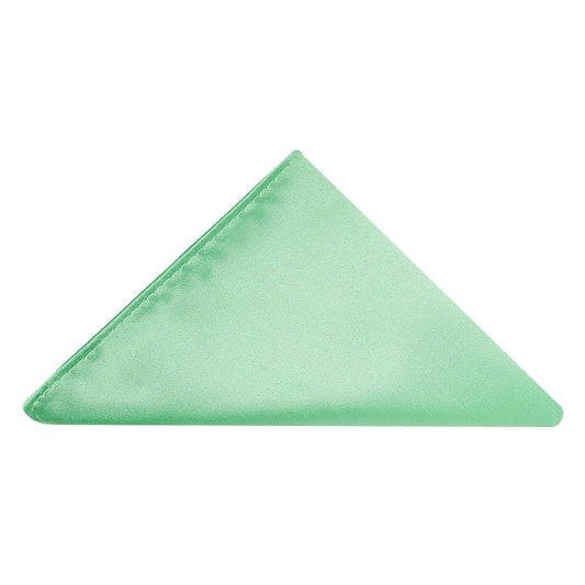 Plain Satin Seafoam Green Pocket Square 1