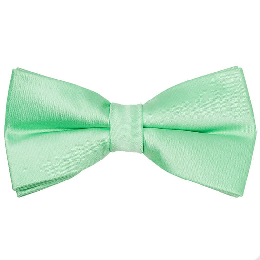 Pre Tied Seafoam Green Satin Boys Bow Tie Age 18 Months 3 Years 1