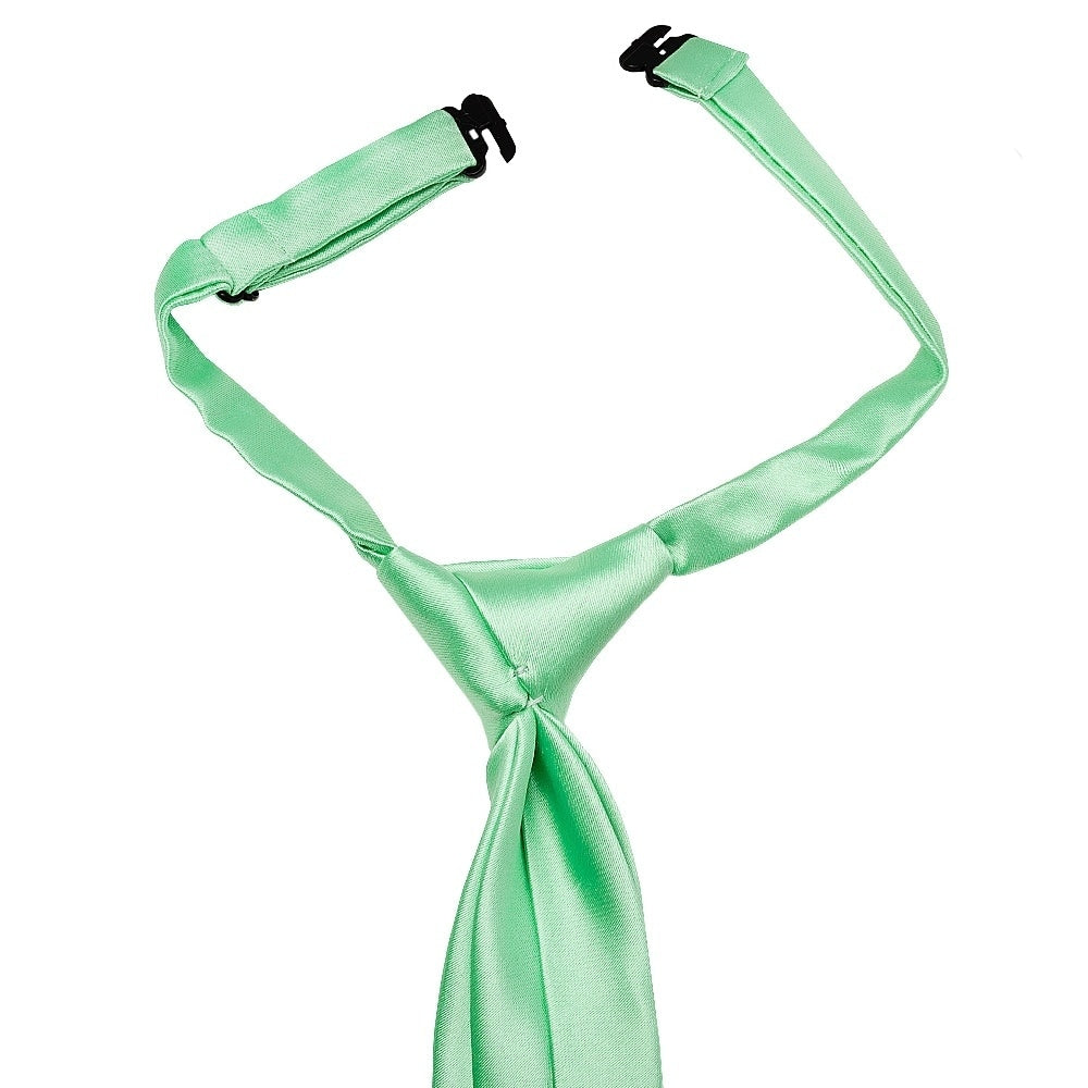 Pre Tied Seafoam Green Boys Tie And Pocket Square Set Age 4 7 3