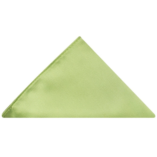 Plain Satin Light Sage Pocket Square 1