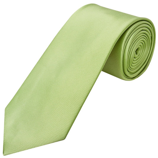 Plain Light Sage Satin Classic Mens Tie 1