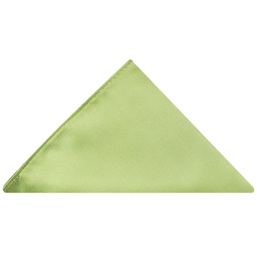 Plain Light Sage Satin Skinny Mens Tie And Pocket Square Set 5