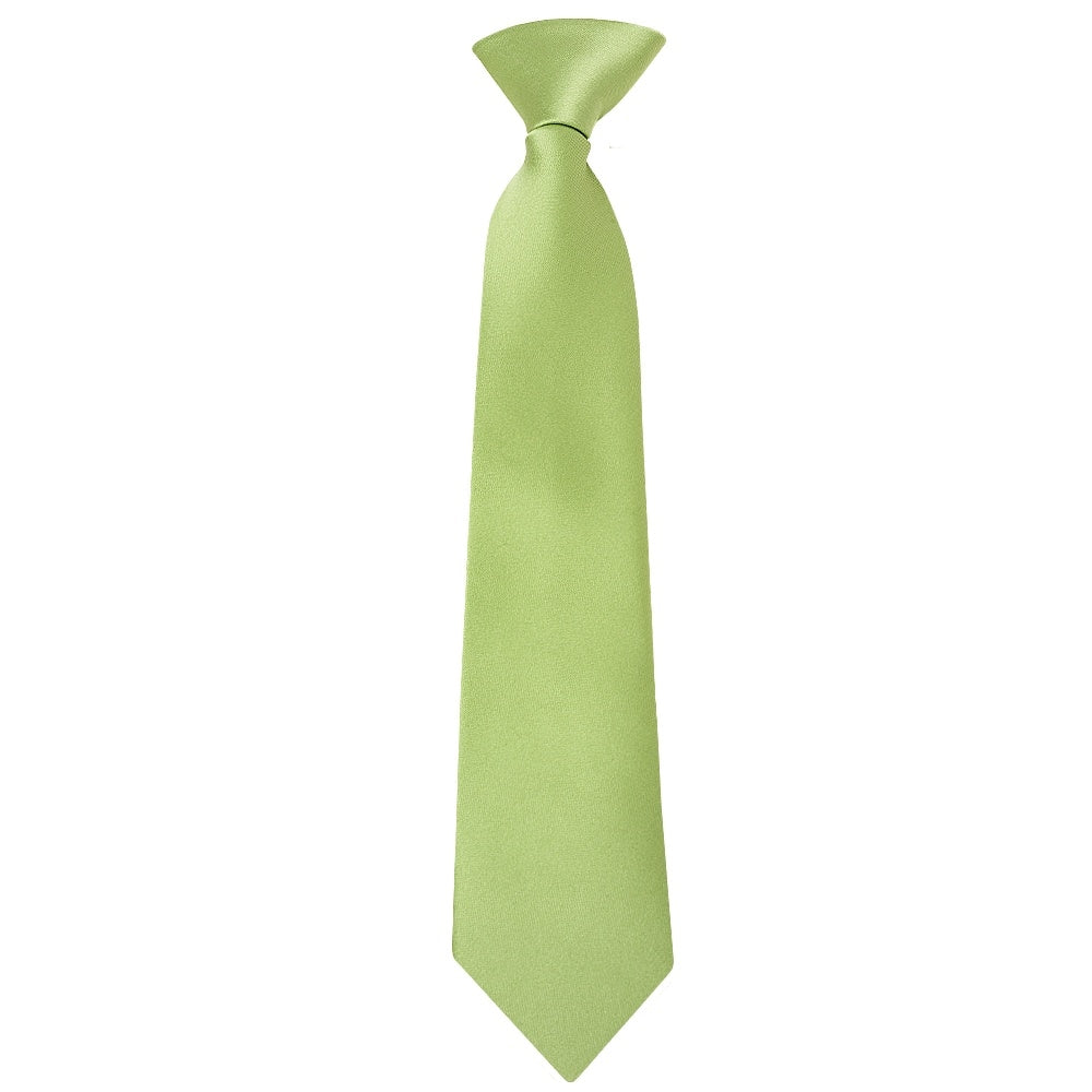 Pre Tied Light Sage Boys Tie Age 4 7 1