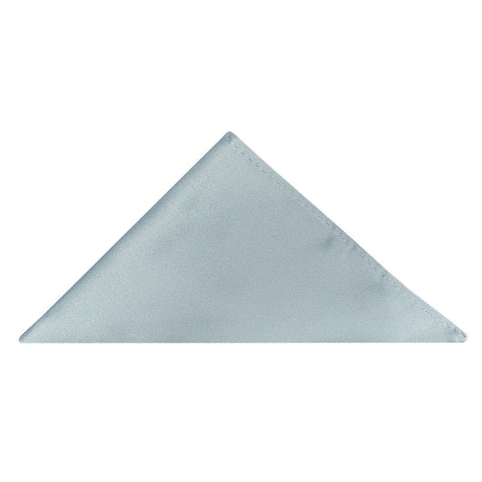 Plain Satin Duck Egg Pocket Square 1