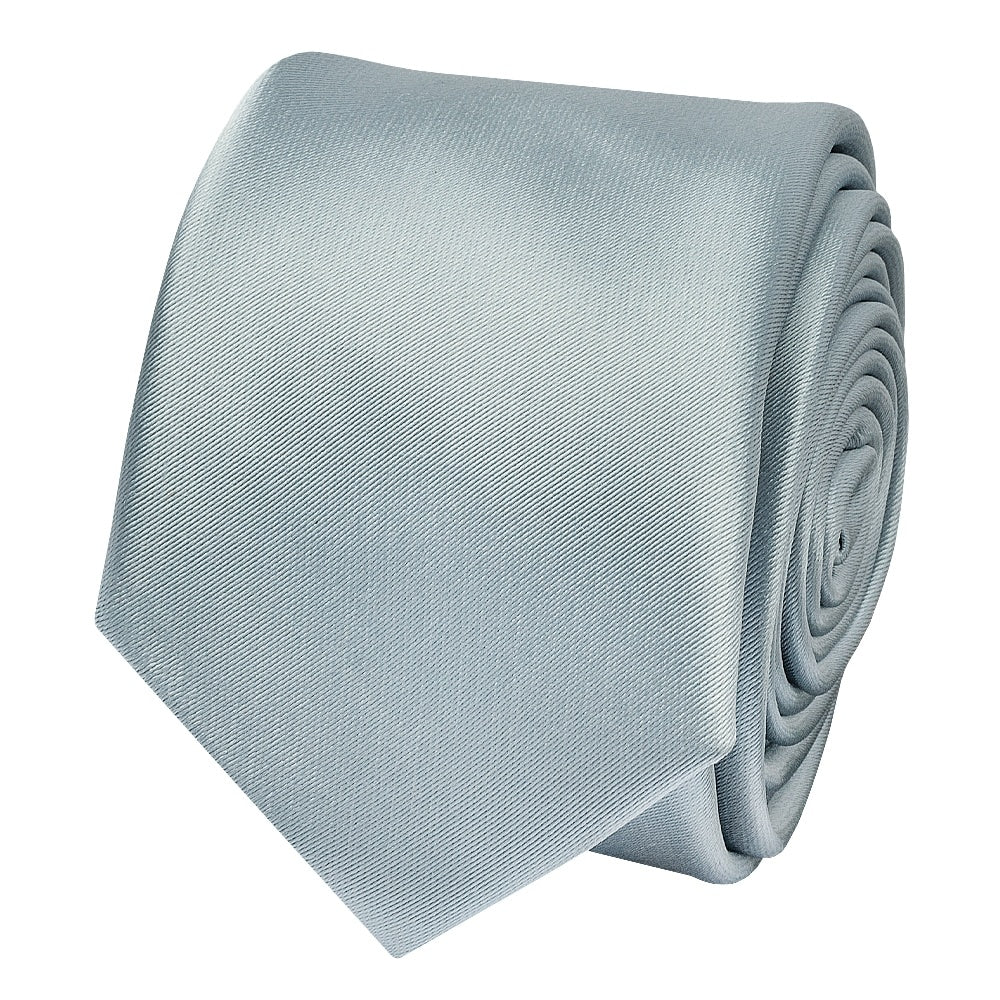 Plain Duck Egg Satin Skinny Mens Tie 2