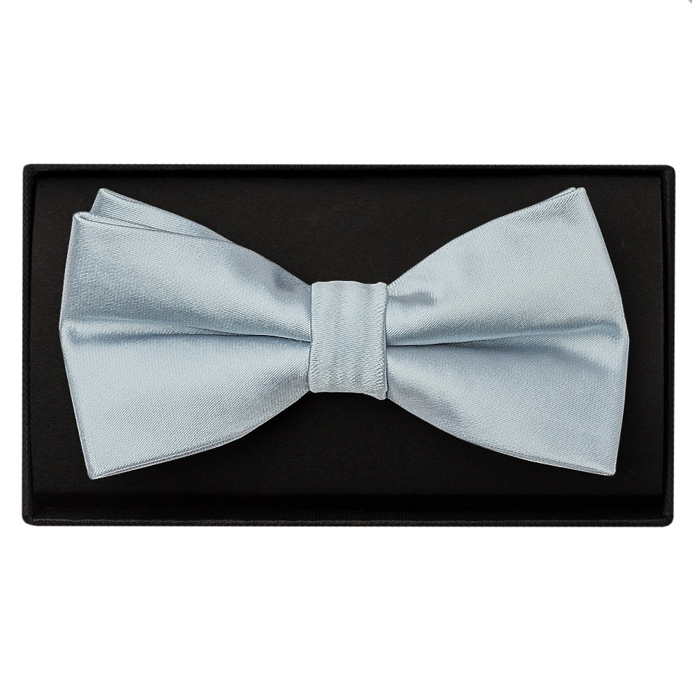 Plain Duck Egg Handmade Mens Bow Tie And Pocket Square 2