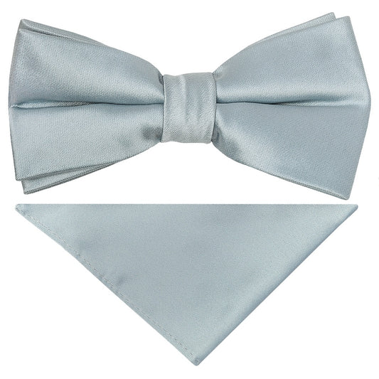 Pre Tied Duck Egg Boys Bow Tie And Pocket Square Set Age 4 7 1