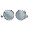 Plain Duck Egg Satin Cufflinks