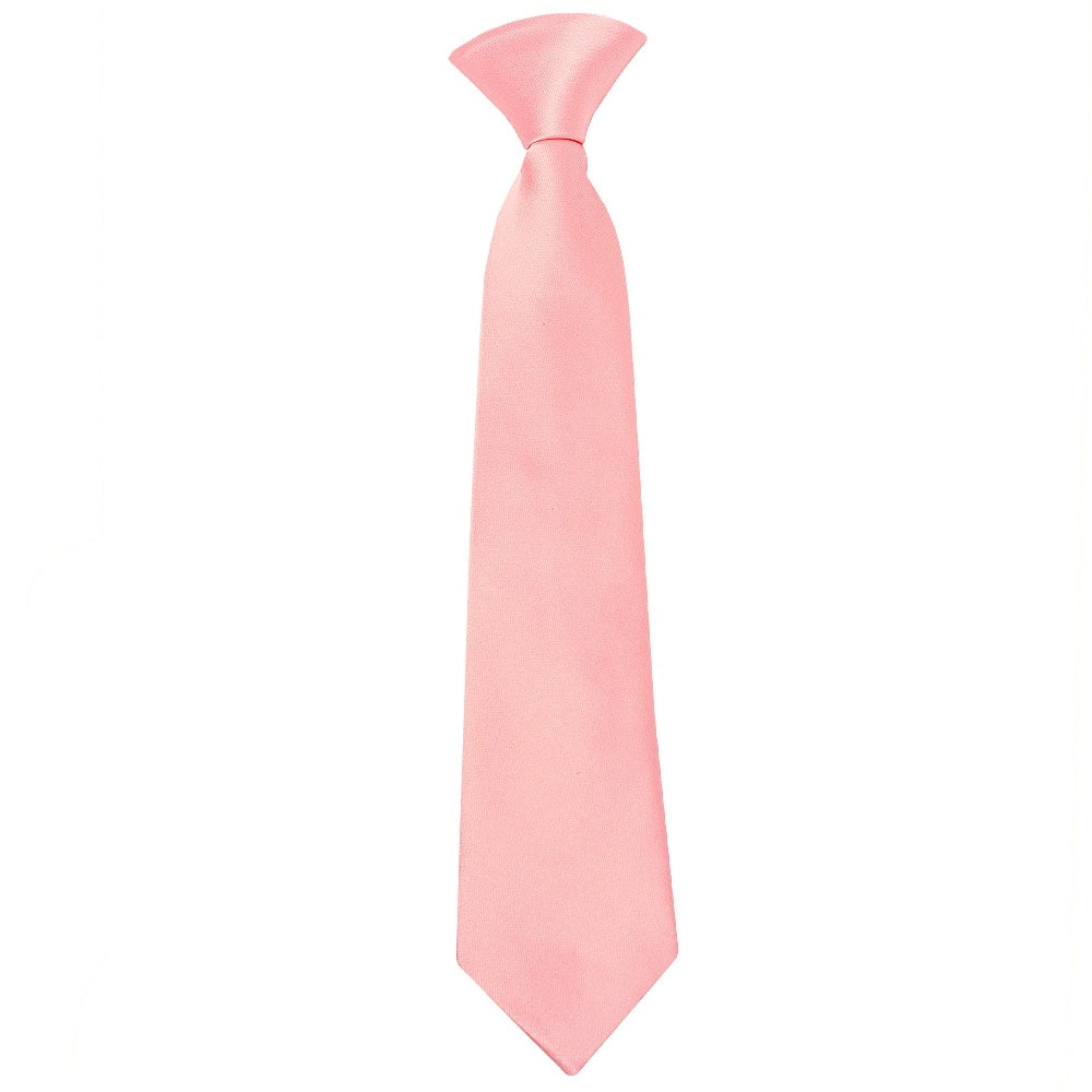 Pre Tied Blush Rose Satin Boys Tie Age 4 7 1
