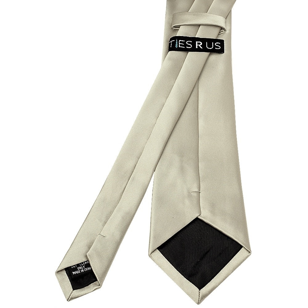 Plain Dusty Sage Satin Classic Mens Tie And Pocket Square Set 5