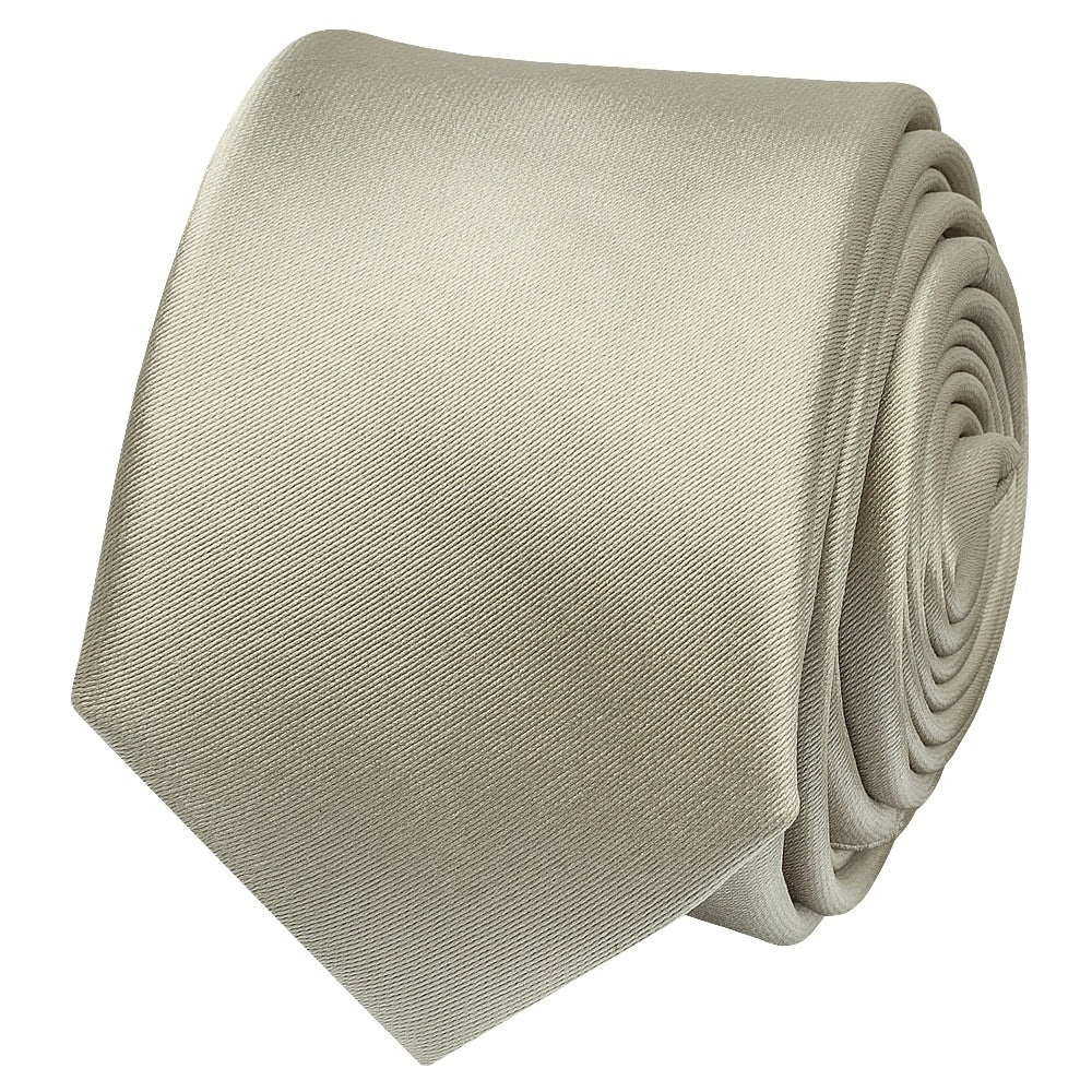 Plain Dusty Sage Satin Skinny Mens Tie And Pocket Square Set 3