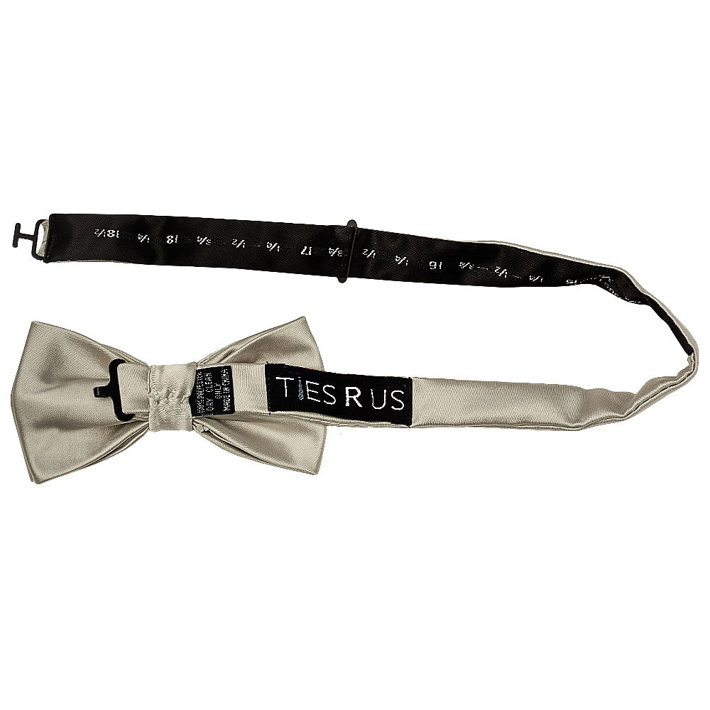 Plain Dusty Sage Satin Handmade Mens Bow Tie 2