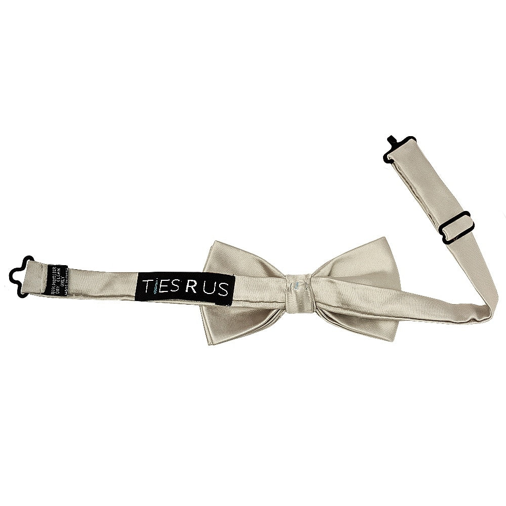 Pre Tied Plain Dusty Sage Satin Boys Bow Tie Age 8 11 2