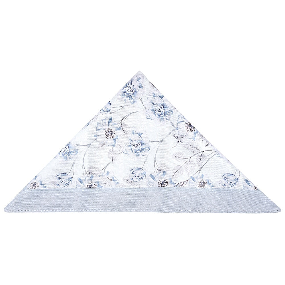 Classic Blue Mens Tie With Pocket Square And Lapel Pin Set 6