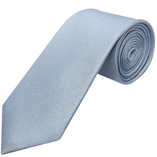 Plain Dusty Blue Silk Classic Mens Tie 1