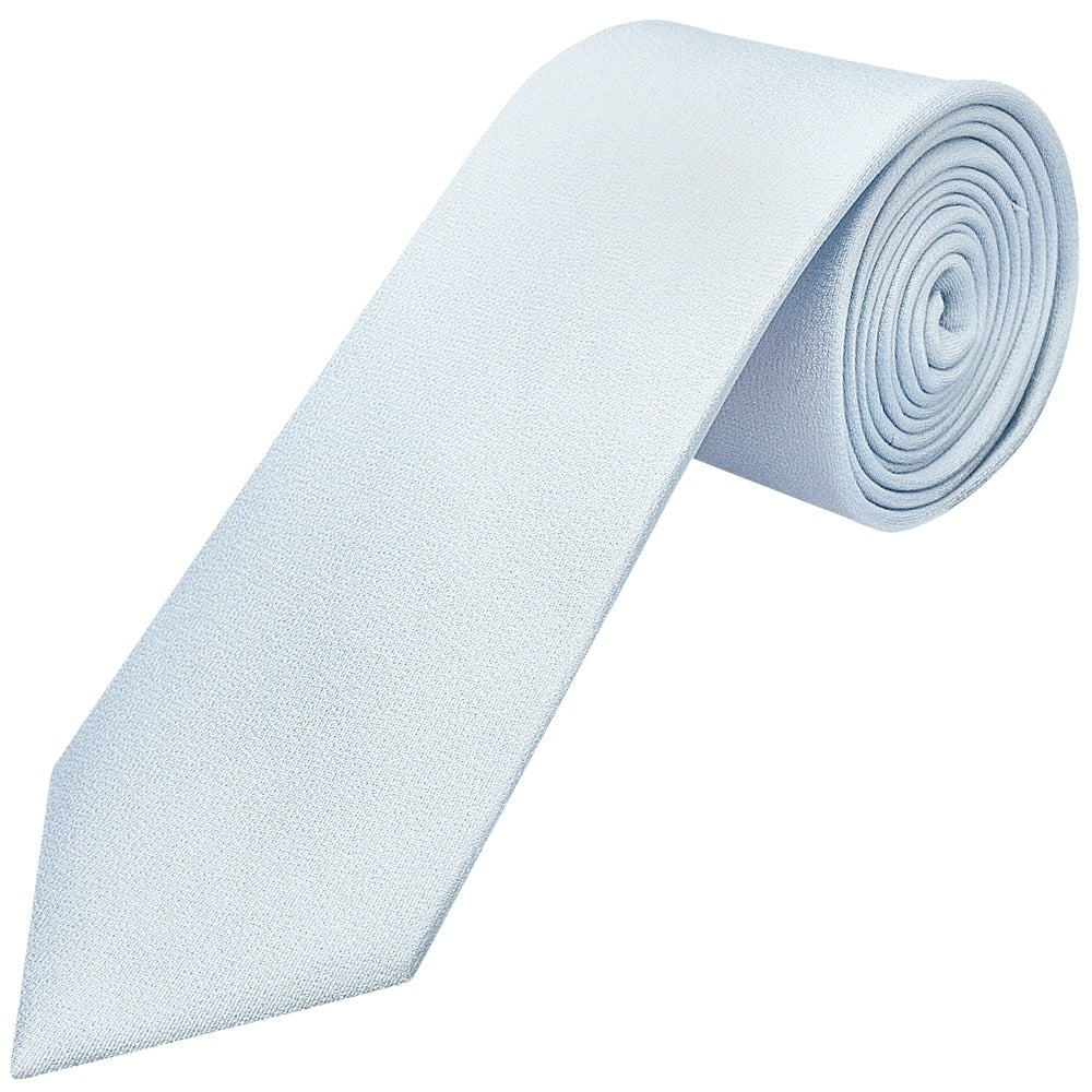 Plain Sky Blue Silk Classic Mens Tie 1