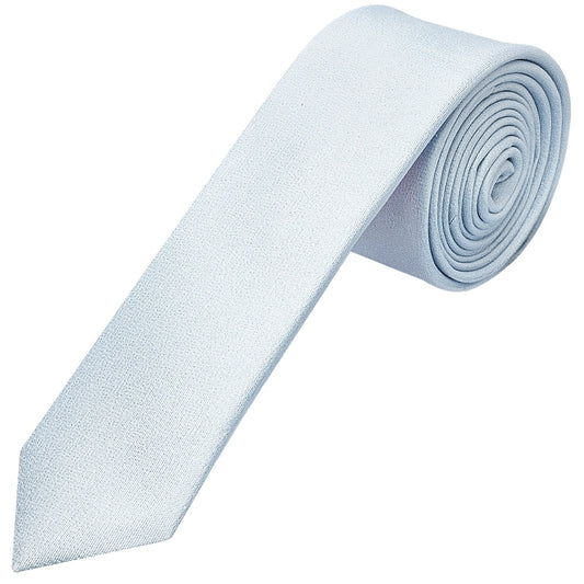 Plain Sky Blue Silk Skinny Mens Tie 1