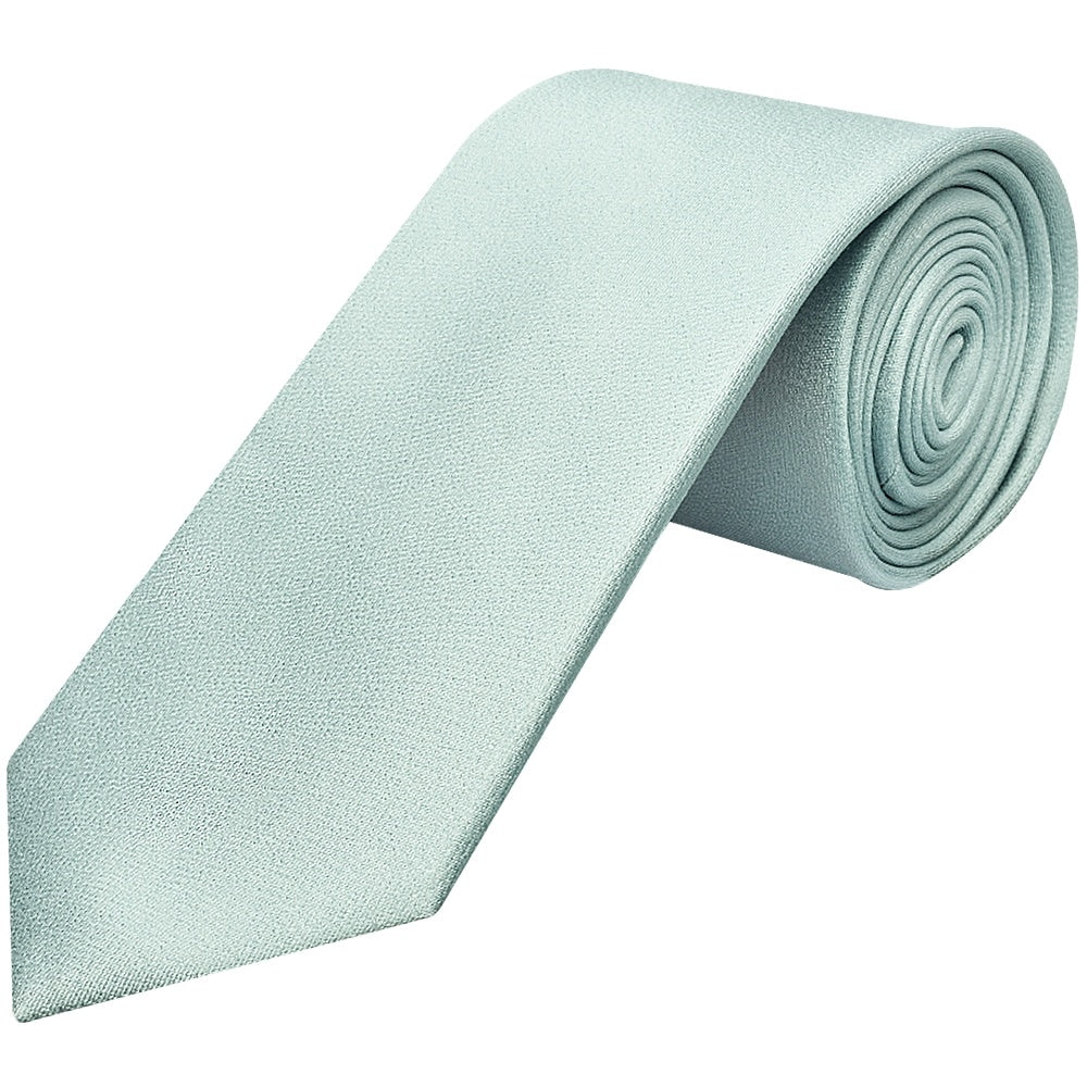 Plain Seafoam Blue Silk Classic Mens Tie 1
