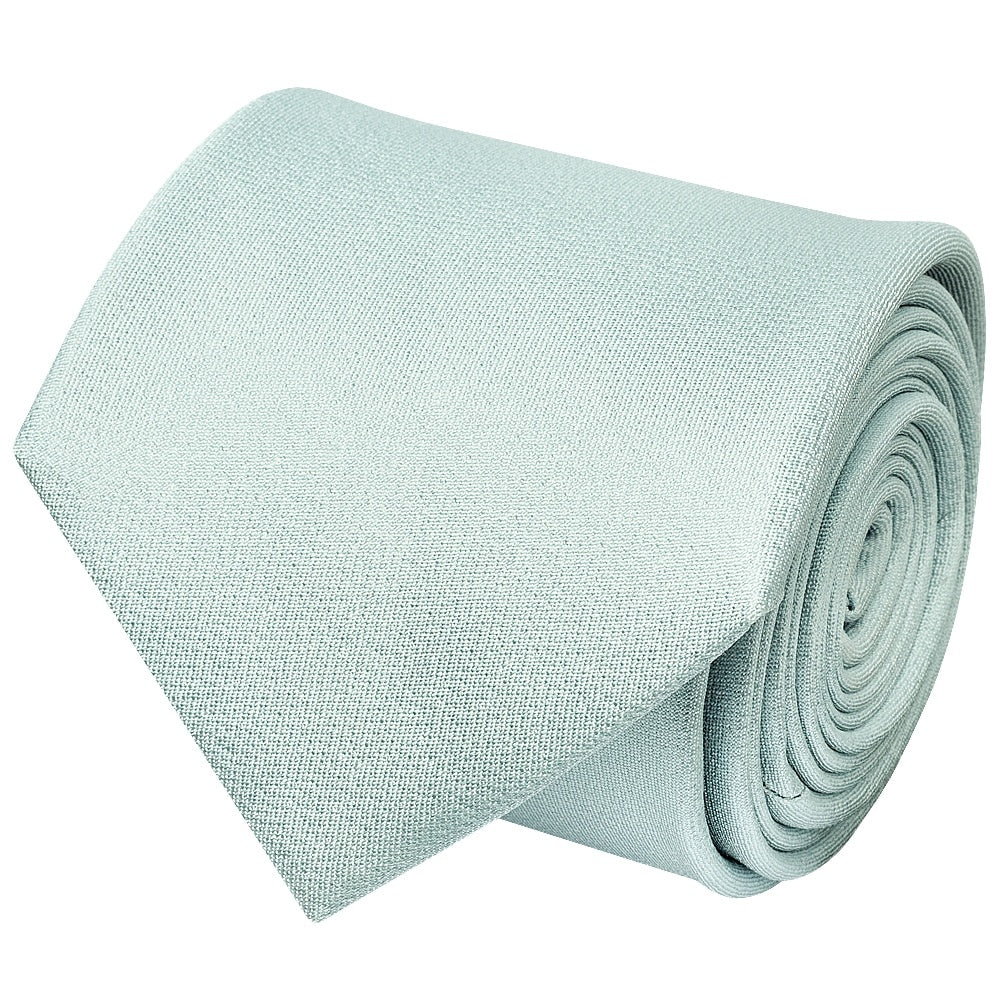 Plain Seafoam Blue Silk Classic Mens Tie 2