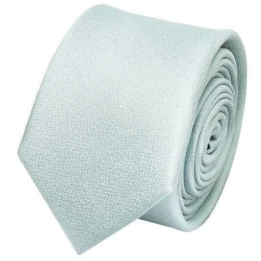 Plain Seafoam Blue Silk Skinny Mens Tie 2