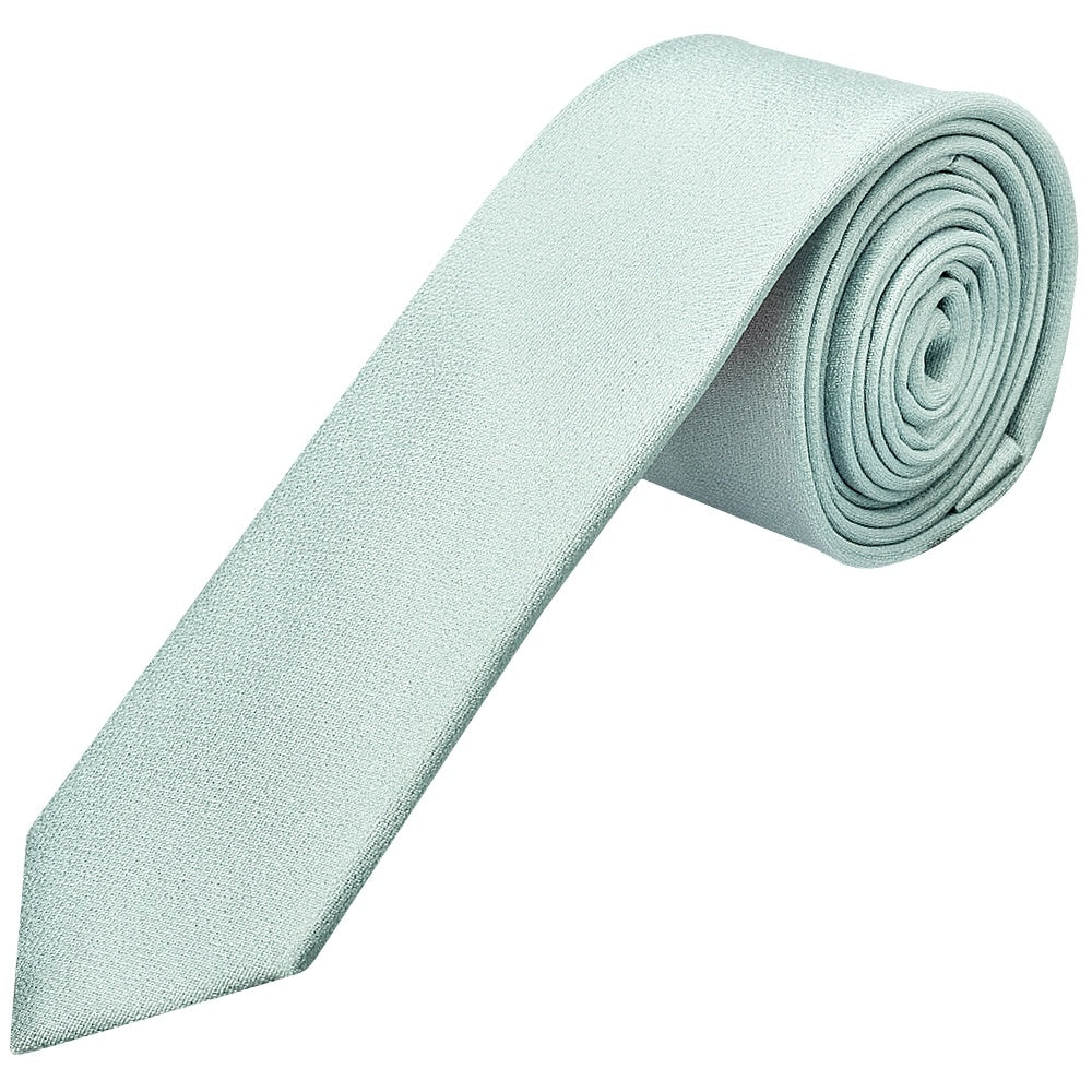 Plain Seafoam Blue Silk Skinny Boys Tie 1