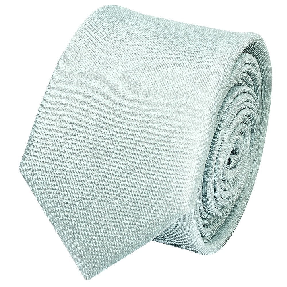 Plain Seafoam Blue Silk Skinny Boys Tie And Pocket Square Set 3