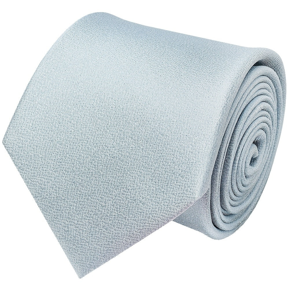 Plain Steel Blue Silk Classic Mens Tie And Pocket Square Set 3