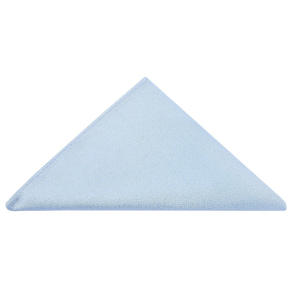 Plain Light Blue Silk Pocket Square 1