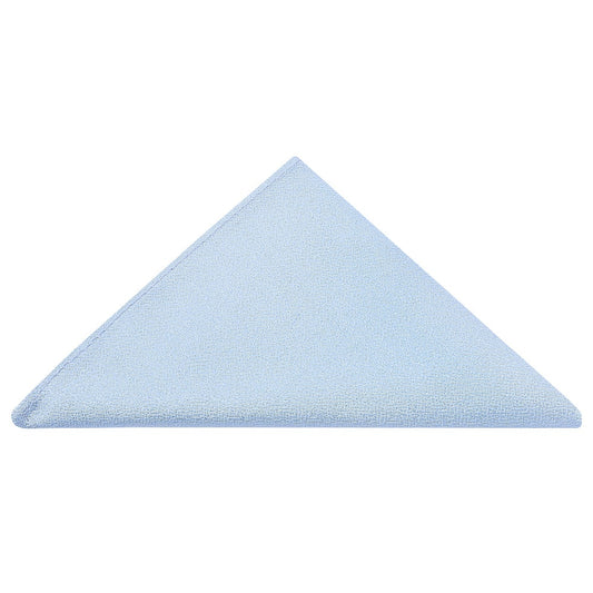 Plain Light Blue Silk Pocket Square 1