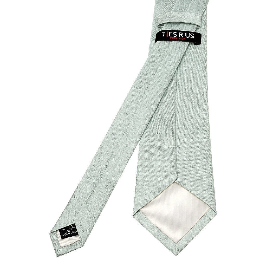 Plain Duck Egg Silk Classic Mens Tie 3