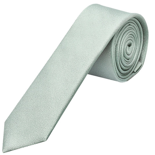Plain Duck Egg Silk Skinny Boys Tie 1