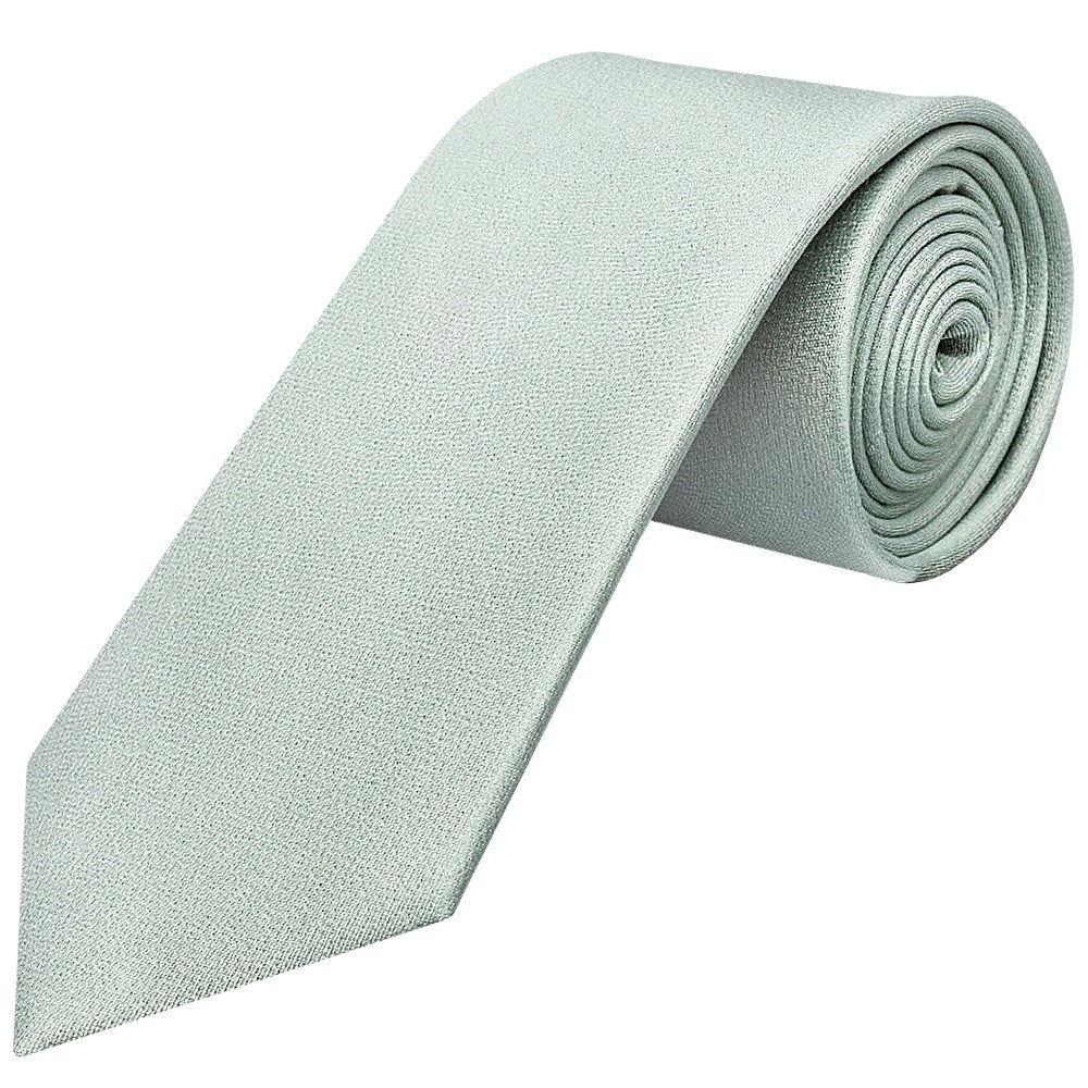 Plain Duck Egg Silk Classic Mens Tie And Pocket Square Set 2
