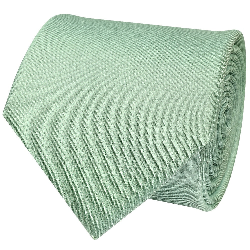 Plain Sea Grass Silk Classic Mens Tie 2