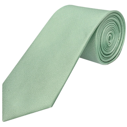 Plain Sea Grass Silk Classic Mens Tie And Pocket Square Set 2