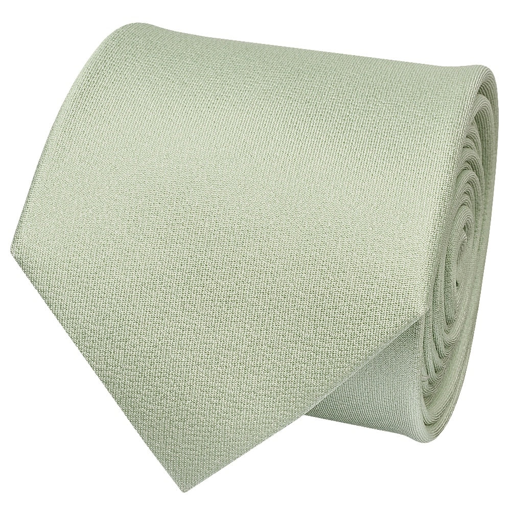 Plain Light Sage Green Silk Classic Mens Tie 2