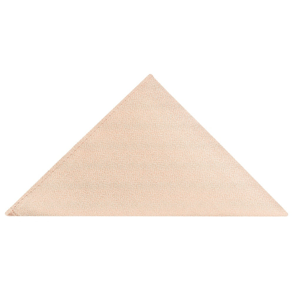 Plain Nude Silk Pocket Square 1