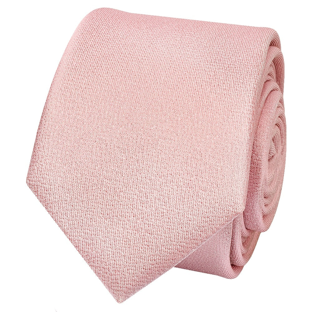 Plain Dusty Rose Silk Skinny Mens Tie 2