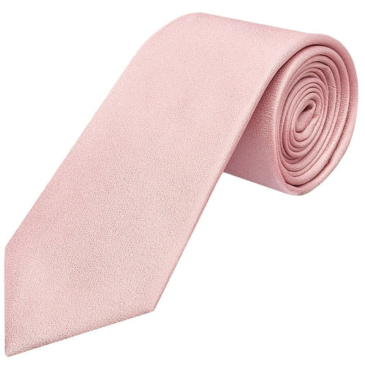 Plain Dusty Rose Silk Classic Mens Tie And Pocket Square Set 2