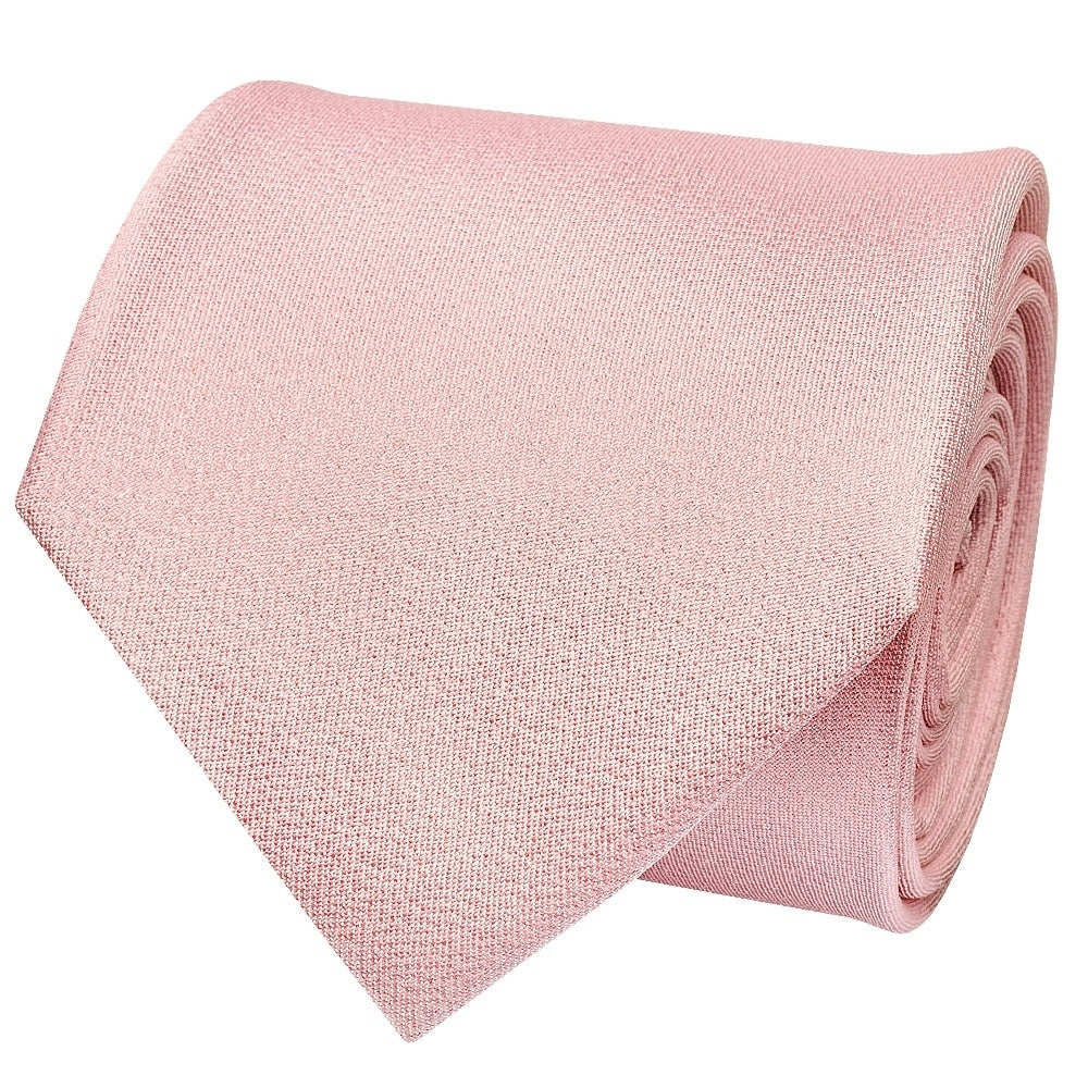 Plain Dusty Rose Silk Classic Mens Tie And Pocket Square Set 3